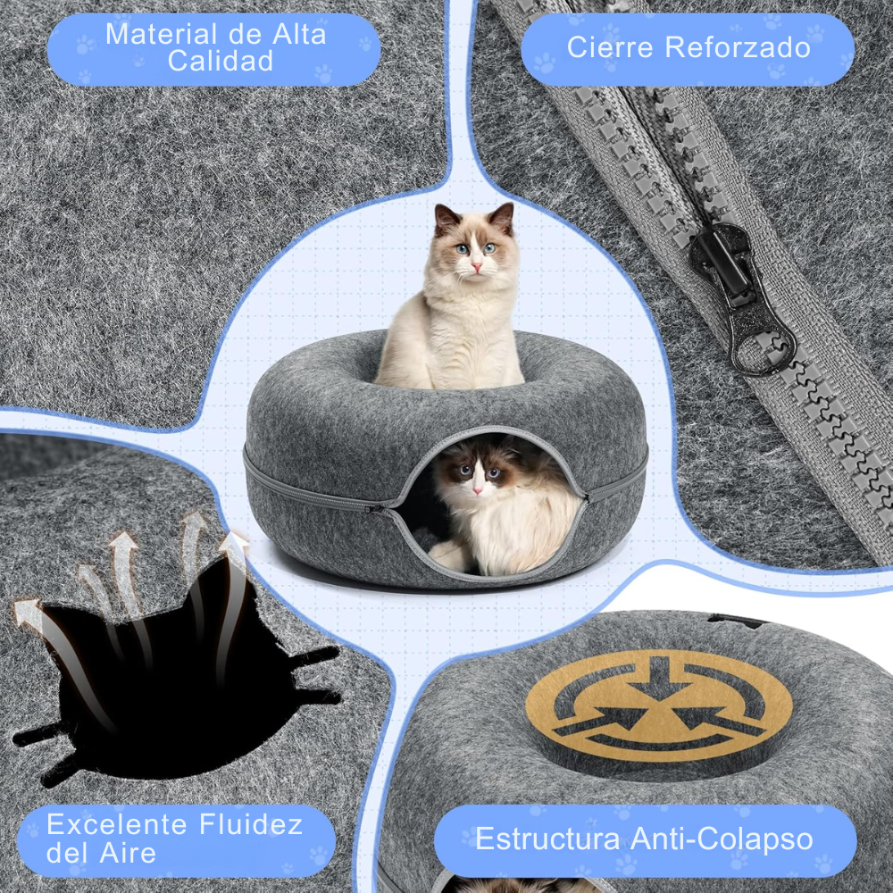 Nido para Gatos | Su refugio cómodo y divertido en 1 solo lugar